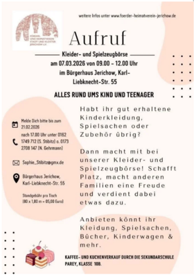 Kleider- und Spielzeugbörse Jerichow 260308 Jerichow Kleiderbörse