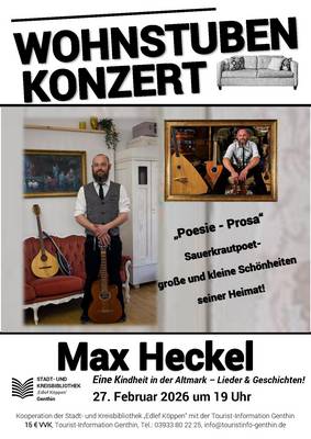 Plakat Max Heckel Wohnstubenkonzert