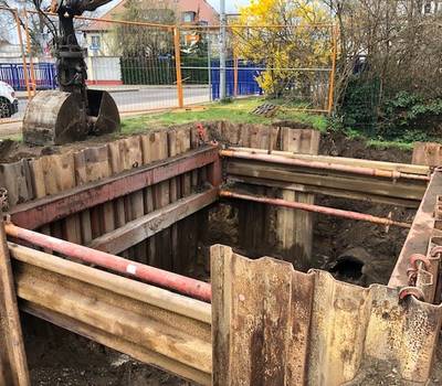 Einrichtung Baugrubensicherung