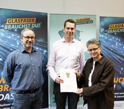 Übergabe Zuwendungsbescheide fürs Glasfaserausbau