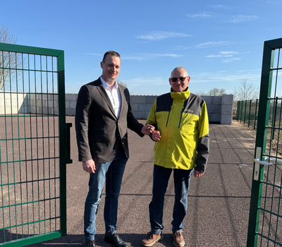 (v. l.) Beigeordneter Stefan Dreßler und Ortsbürgermeister Thomas Lindemann